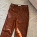 Abercrombie & Fitch Curve Love Ultra High Rise 90s Faux Leather Pants New with t