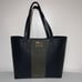 Michael Kors Black Leather Micro Stud Center Stripe Small Travel Tote
