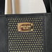 Michael Kors Black Leather Micro Stud Center Stripe Small Travel Tote