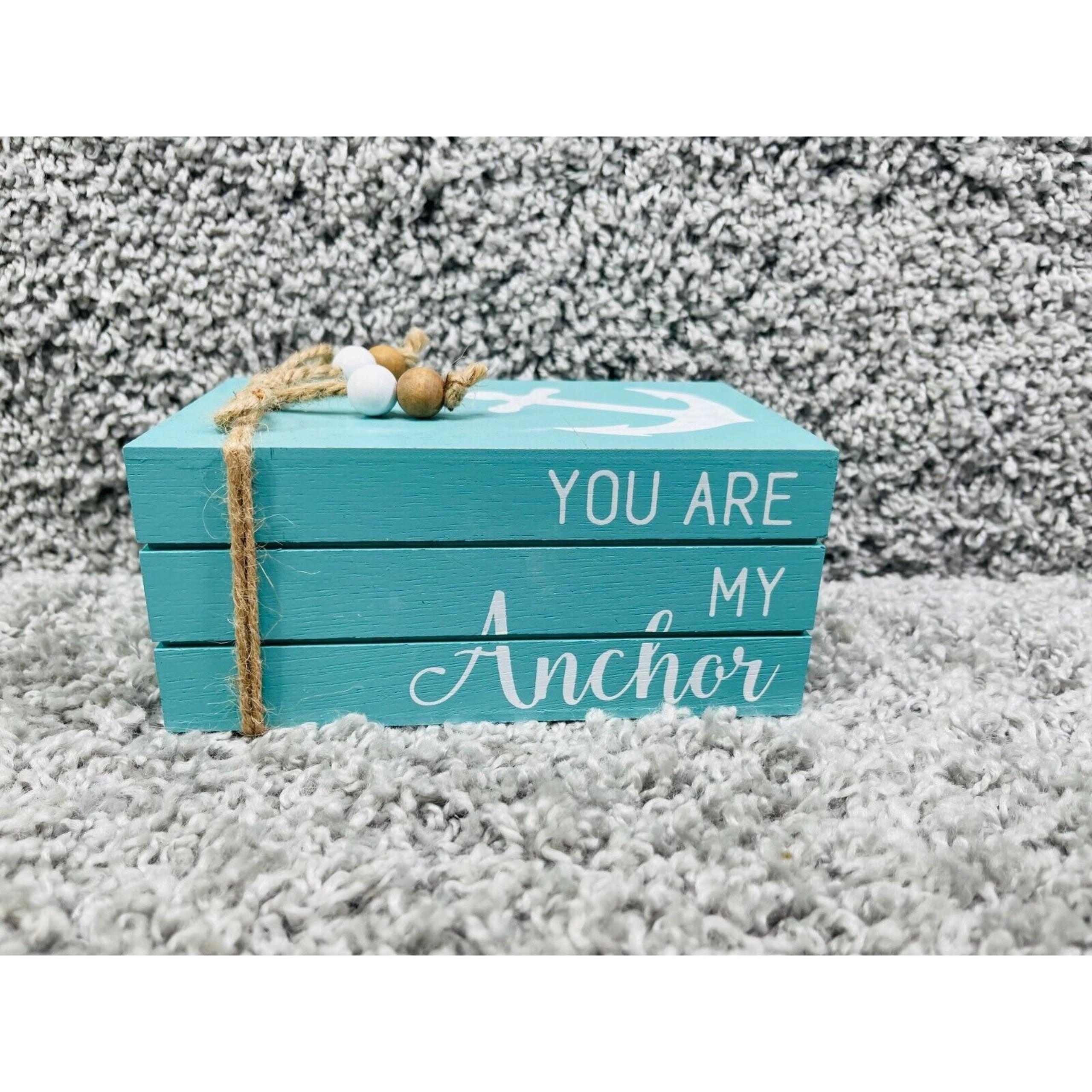 Phase 2 You Are My Anchor Blue Wooden Hanging Plaque Home Decor