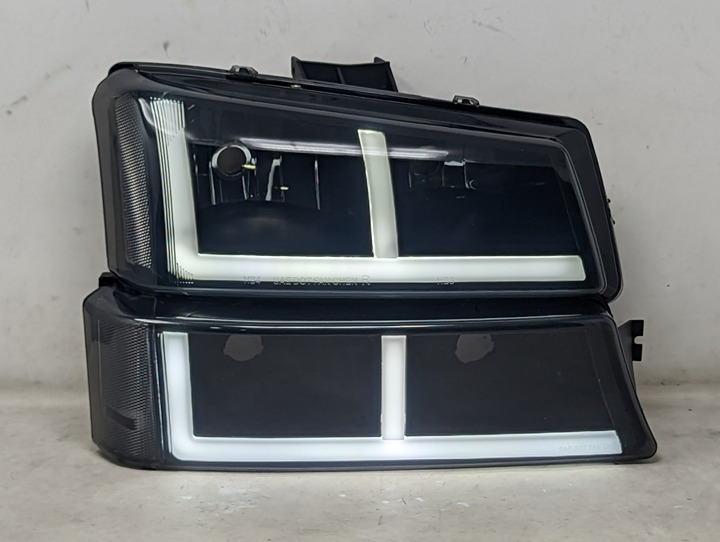 2003-2006 Chevy Silverado Smoked LED DRL Aftermarket Headlights