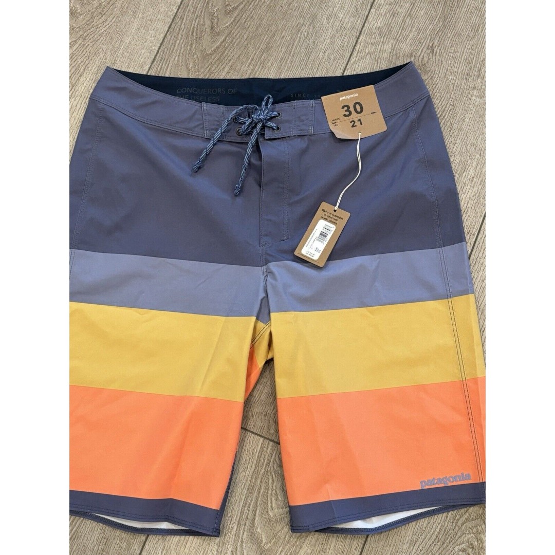 Patagonia Hydropeak Board Shorts Mens Size 30 The Point Blue Orange