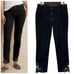 NWOT SOFT SURROUNDINGS Jeans 6 Petite Ankle Touch Of Lace Crochet Hem Dark Wash