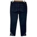 NWOT SOFT SURROUNDINGS Jeans 6 Petite Ankle Touch Of Lace Crochet Hem Dark Wash