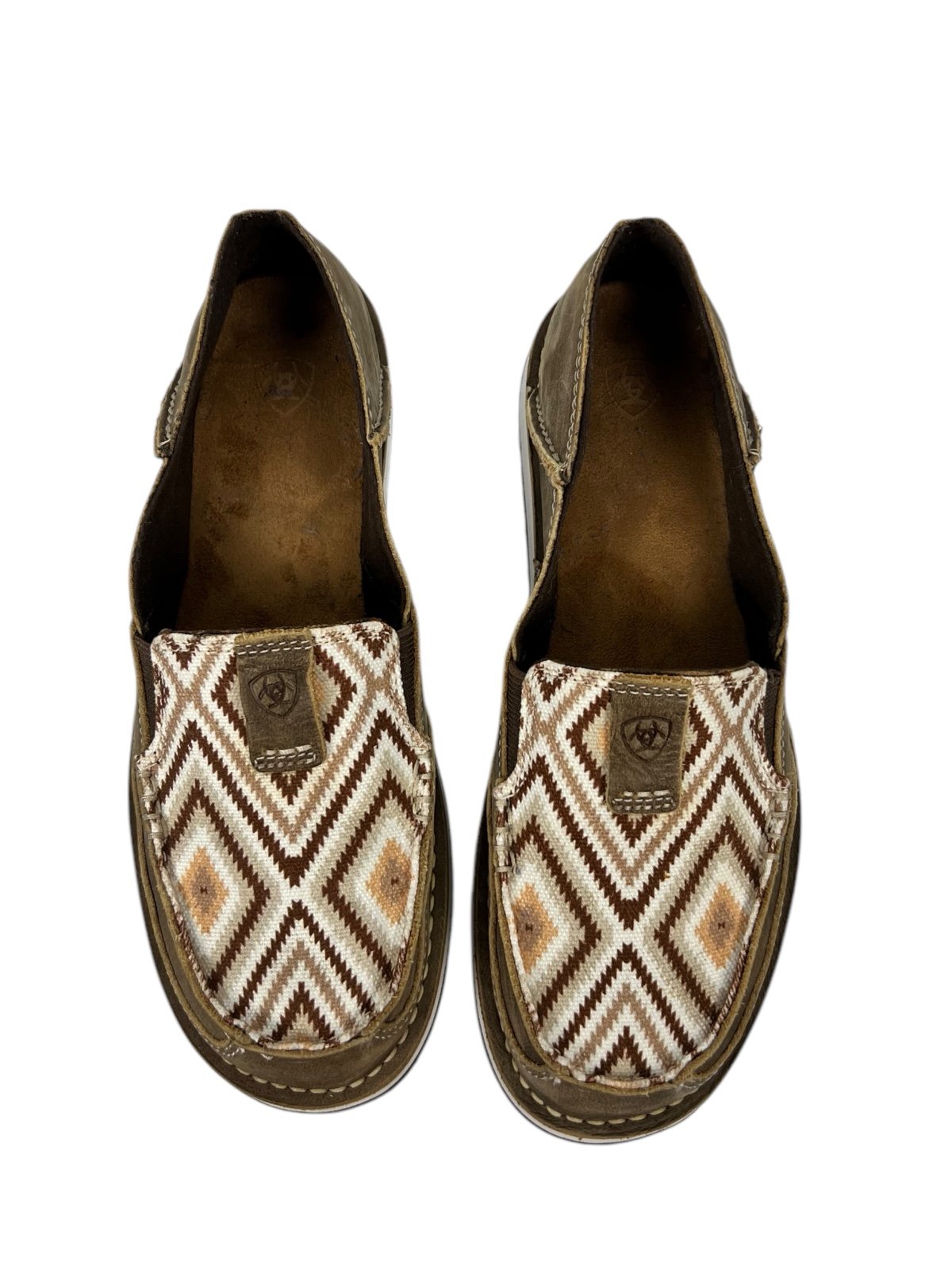 Ariat Cruiser Casual Aztec Print Womens Size 8.5 B Brown Distressed Rustic