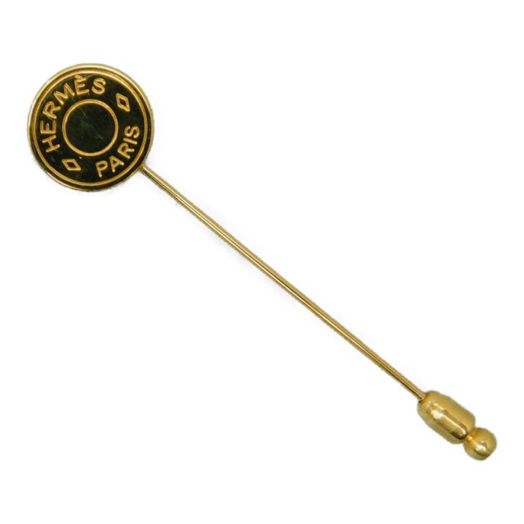 HERMÈS Sertie Gold Tie Pin