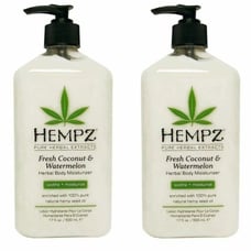 Hempz Fresh Coconut & Watermelon Herbal Body Moisturizer 17 oz., 2-Pack - NEW