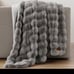 FRYE Luxe Faux Fur Throw Size 70”x 60” new