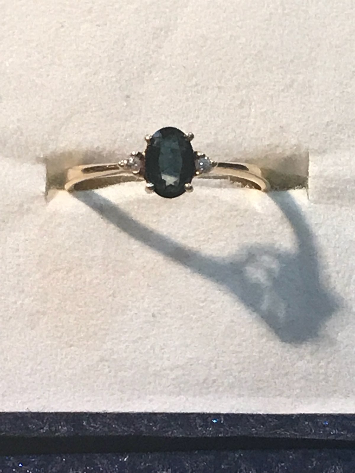 Blue Sapphire Diamond 14k Gold Ring