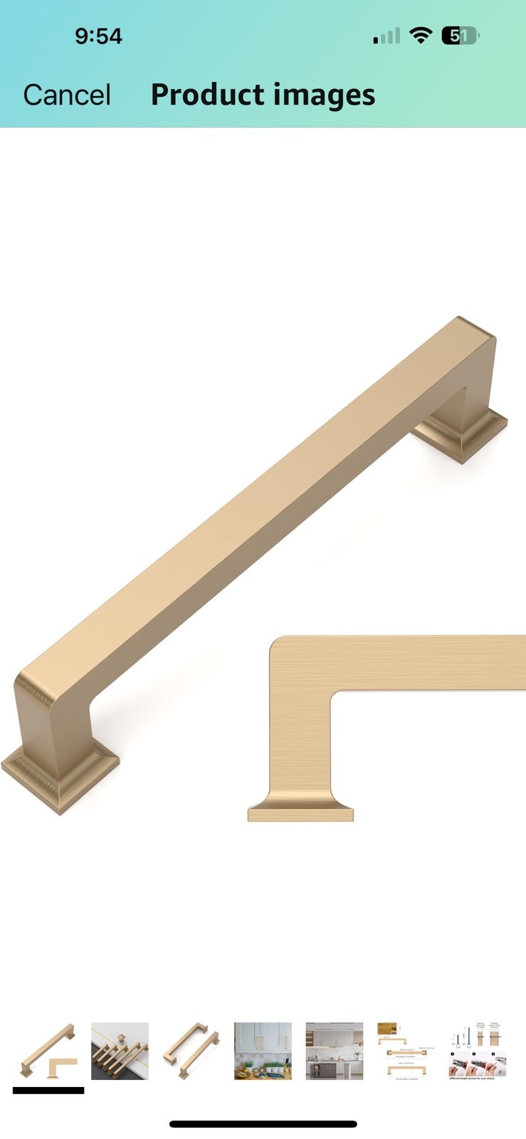 10 pack Cabinet Pulls in Champagne Bronze (brushed gold)