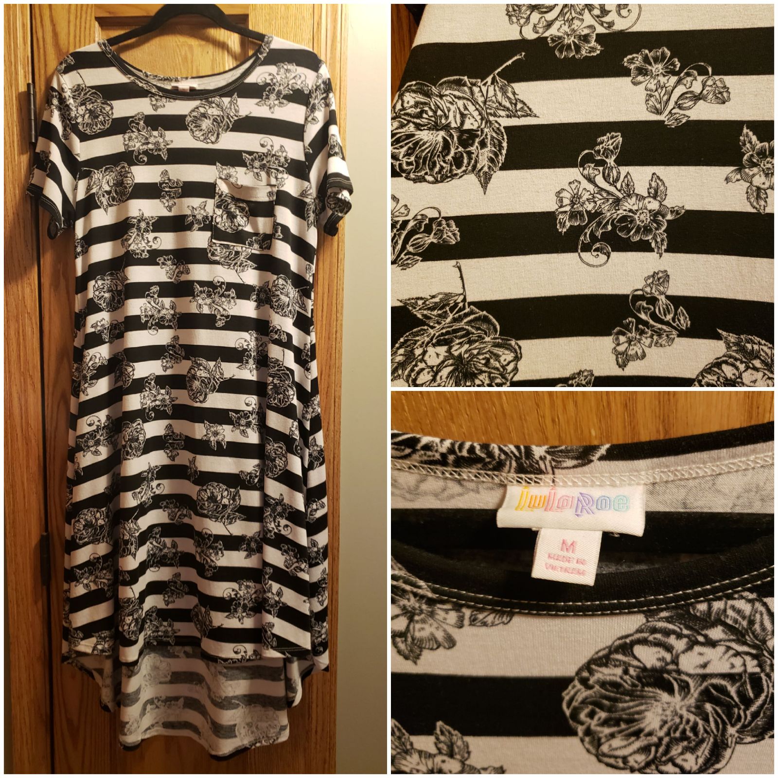 Medium Unicorn Striped Floral Carly EUC