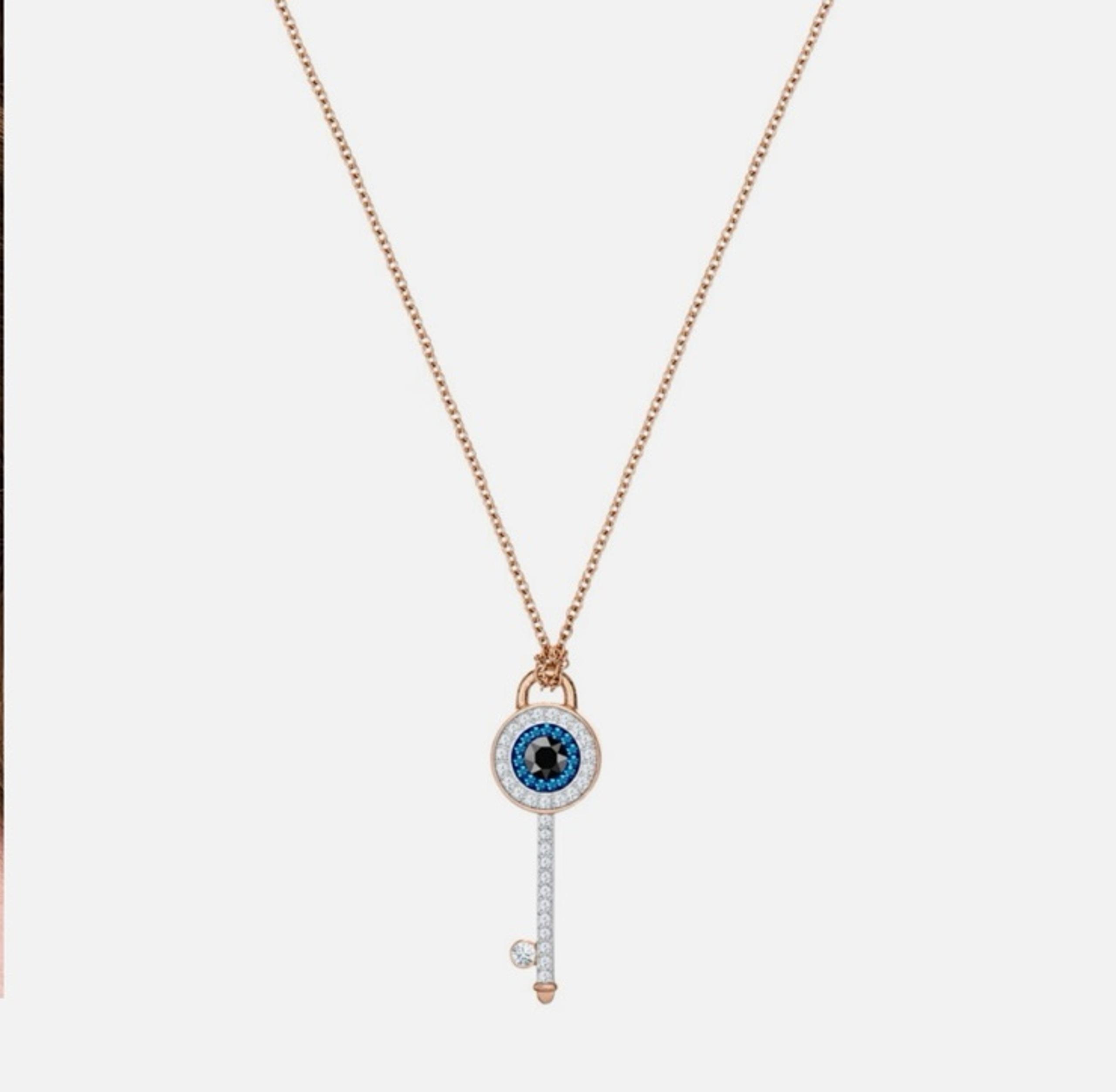 Swarovski 5437517 Symbolic Evil Eye necklace rose gold tone like  new box #1786