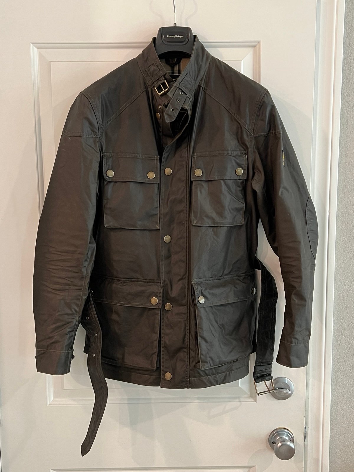 Belstaff Olive Trialmaster Jacket with Belted Waist - Vintage!