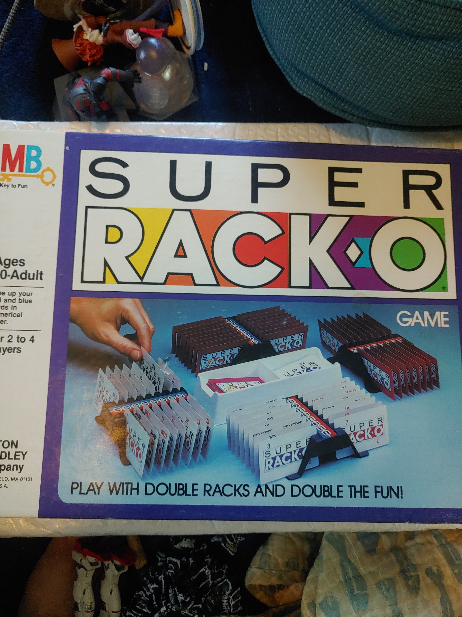 Vintage 1983 COMPLETE Super Rack-O Game Milton Bradley Double Card Racks Racko