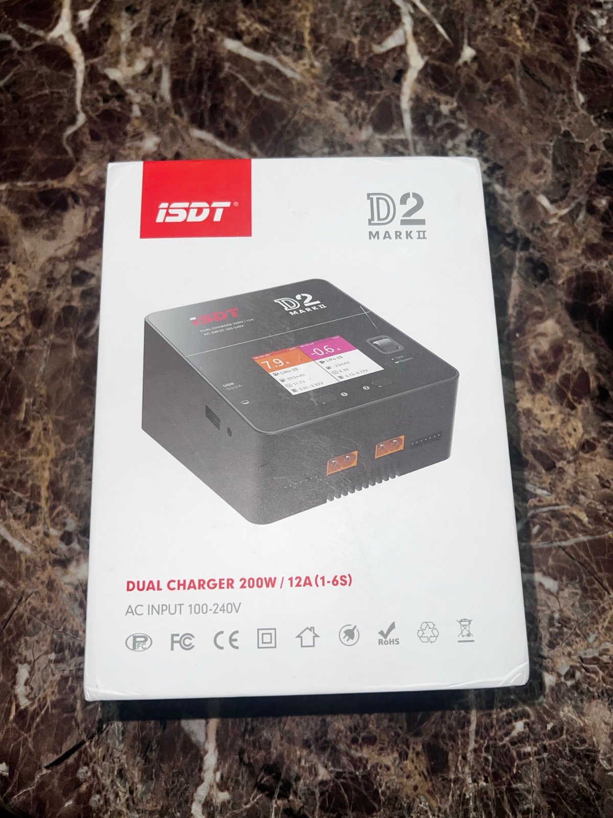 ISDT D2 Mark II Dual Channel Smart Charger (200W/12A AC) - Complete Kit!