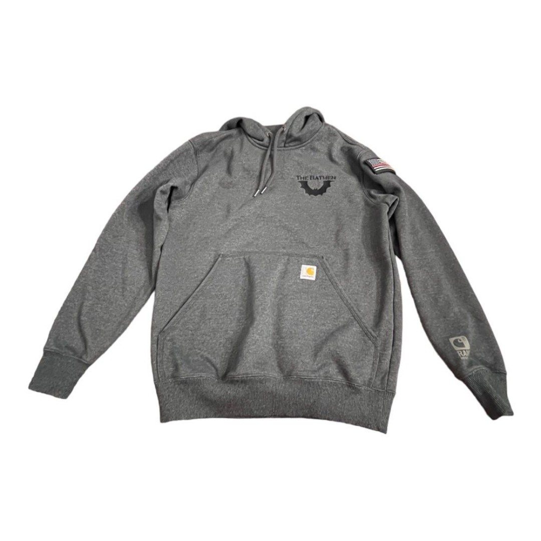 Carhartt Rain Defender The Batmen Flag Patch Grey Hoodie Original Fit Men’s S
