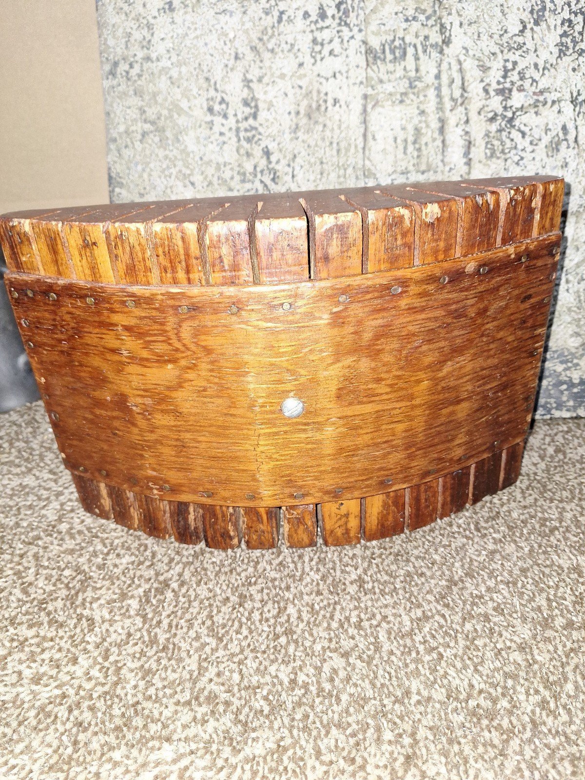 Antique wall mount knife block.