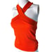 Nwt Evereve Hayden XS Criss Cross Ribbed Halter Top Cherry Tomato