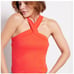 Nwt Evereve Hayden XS Criss Cross Ribbed Halter Top Cherry Tomato
