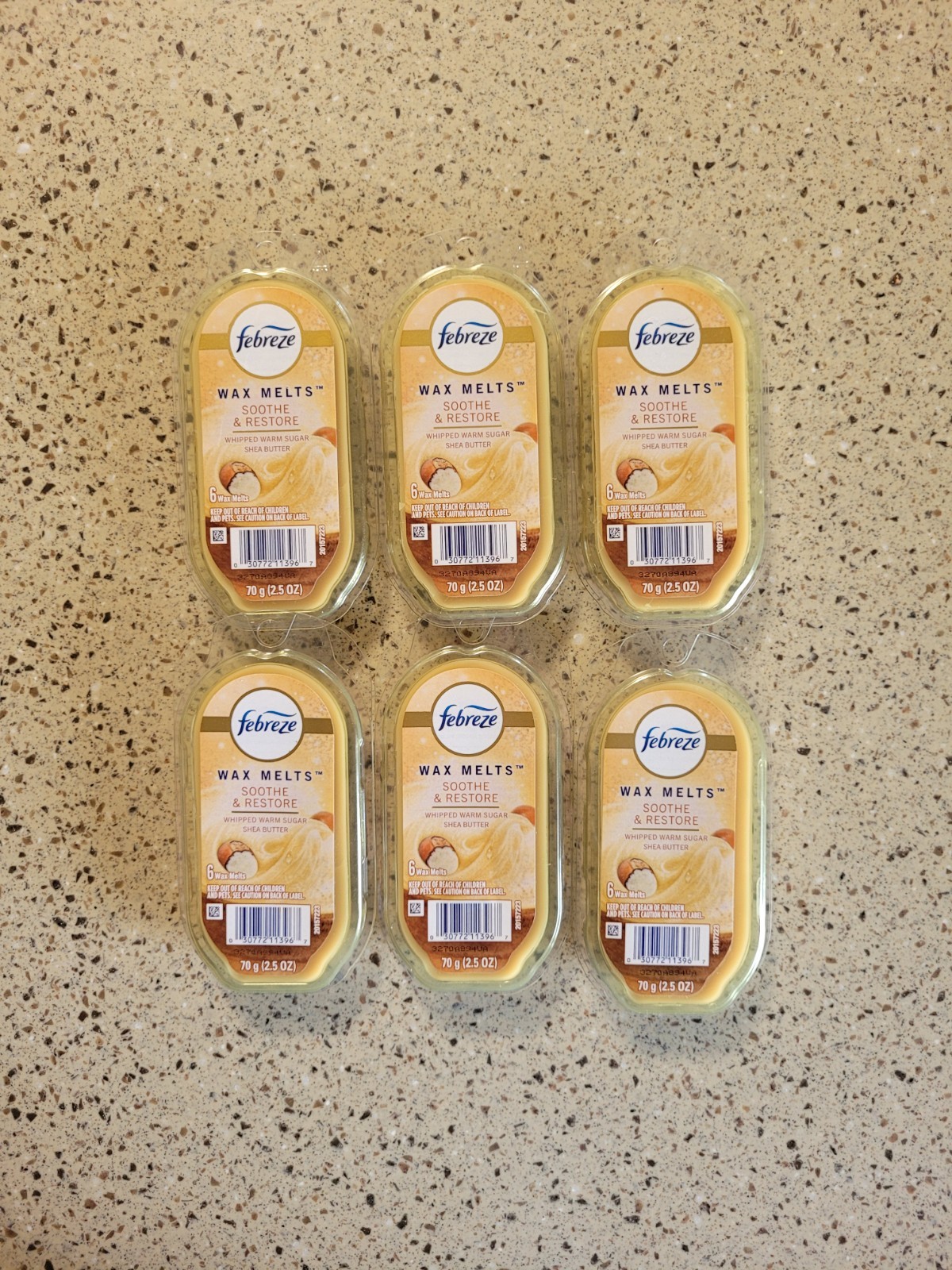 6 Febreze Soothe & Restore Wax Melts Whipped Warm Sugar & Shea Butter Discontinu