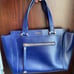 Navy Blue Furla Shoulder Bag Ginevra Genuine Leather Satchel