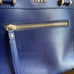 Navy Blue Furla Shoulder Bag Ginevra Genuine Leather Satchel