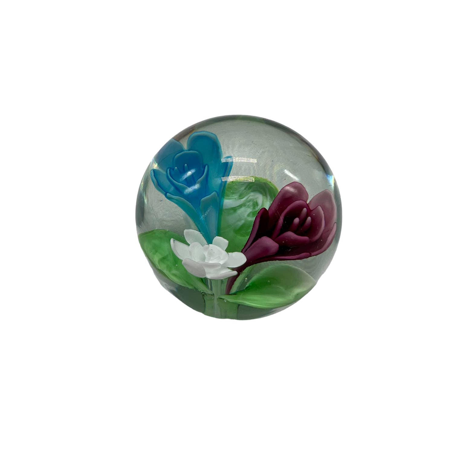 Dynasty Gallery Heirloom Collectibles Three Flower Paperweight