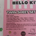 Hello kitty flower, bows & mushrooms cotton sheet set BNWT VHTF RARE