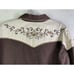VTG Panhandle Slim Mens Sz L Large Brown /Tan Embroidered Western Snap Shirt GUC