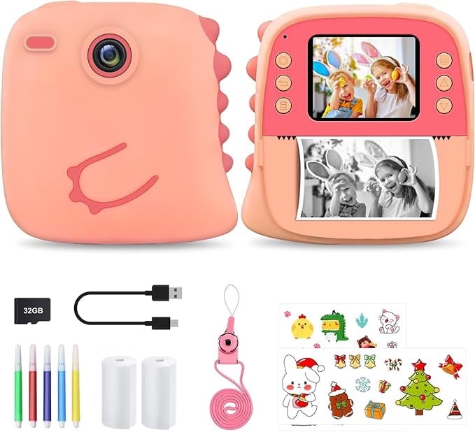 New Kids Camera,32GB Toddler Camera Instant Print Toys,1080P Children Printable
