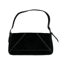 Vintage Ann Taylor Black Suede Baguette Purse