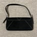 Vintage Ann Taylor Black Suede Baguette Purse