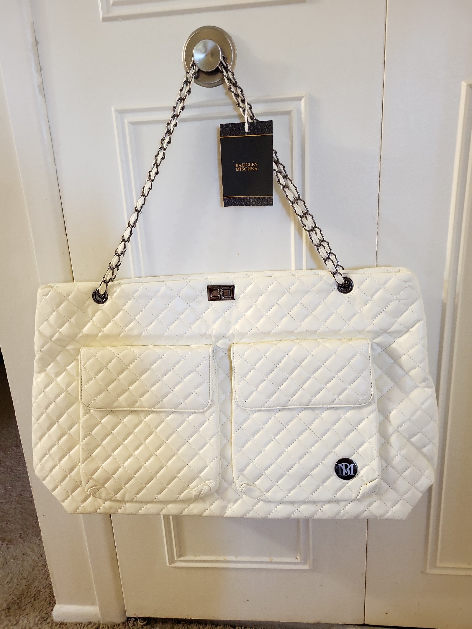 weekender bag, by Badgley Mischka