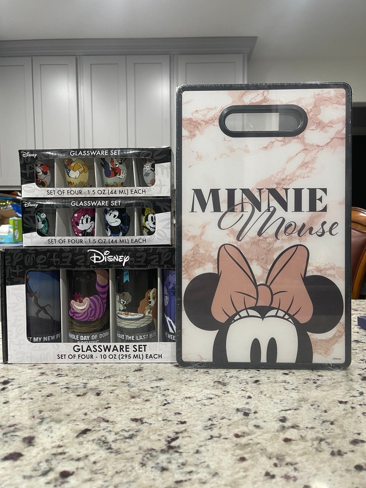 Disney Bar Asseccories—Glassware & Cutting Board NWT