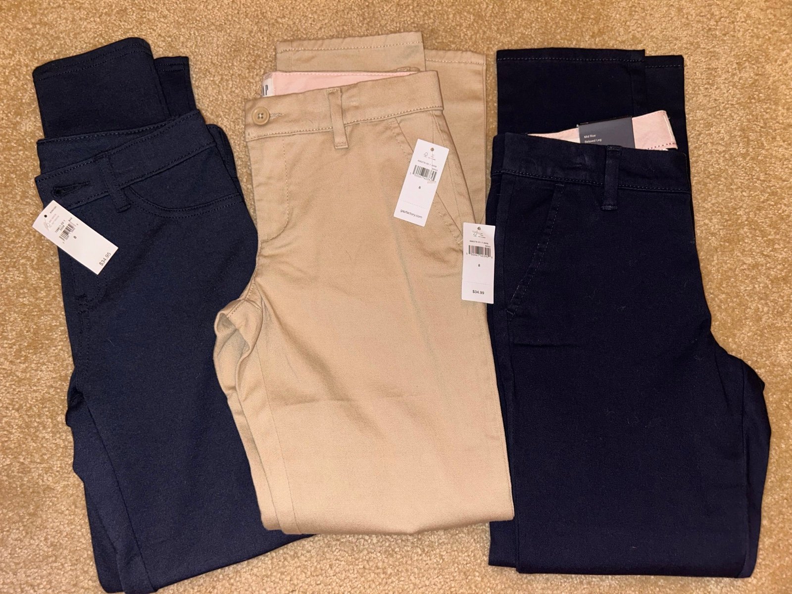 GAP girls Classic Chino Uniform Pants