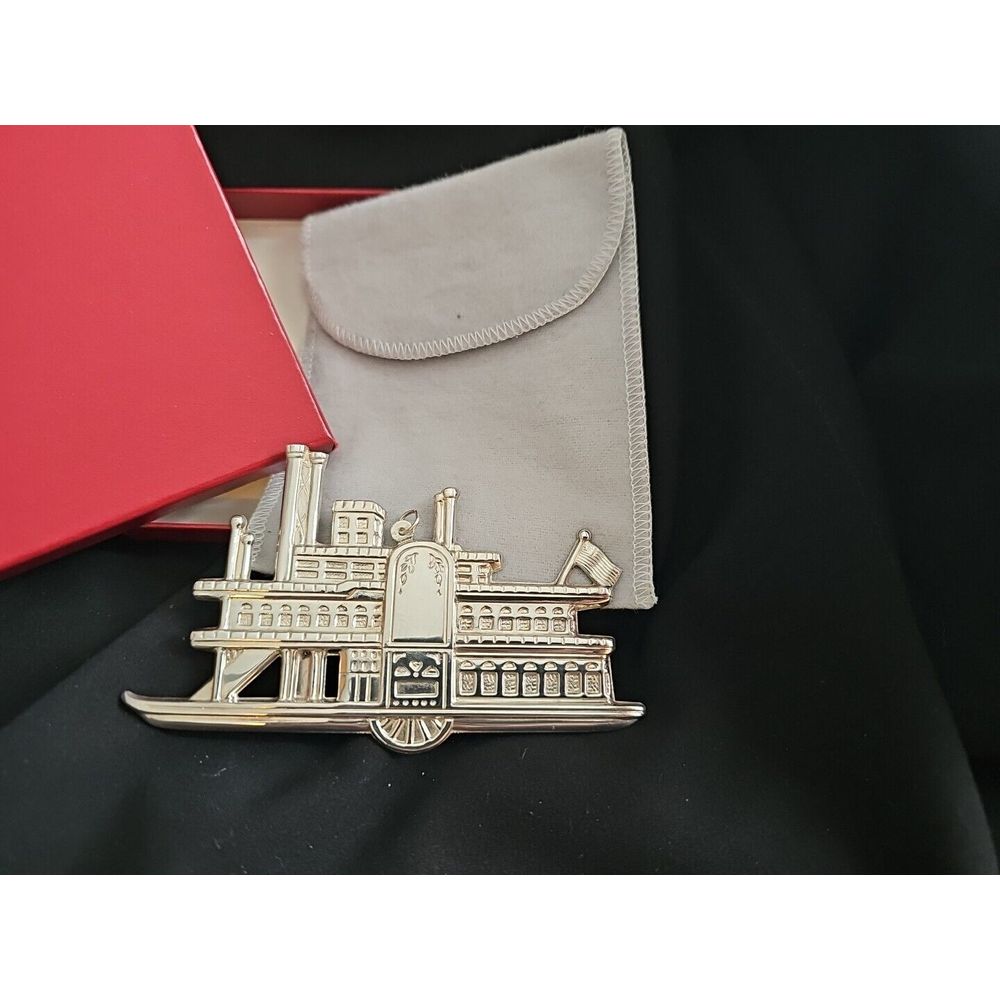 Sterling Silver Christmas Ornament American Heritage Collection Side Wheeler