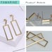 Women's gold geometric drop earrings
