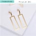 Women's gold geometric drop earrings