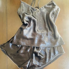 Satin and rhinestone lingerie