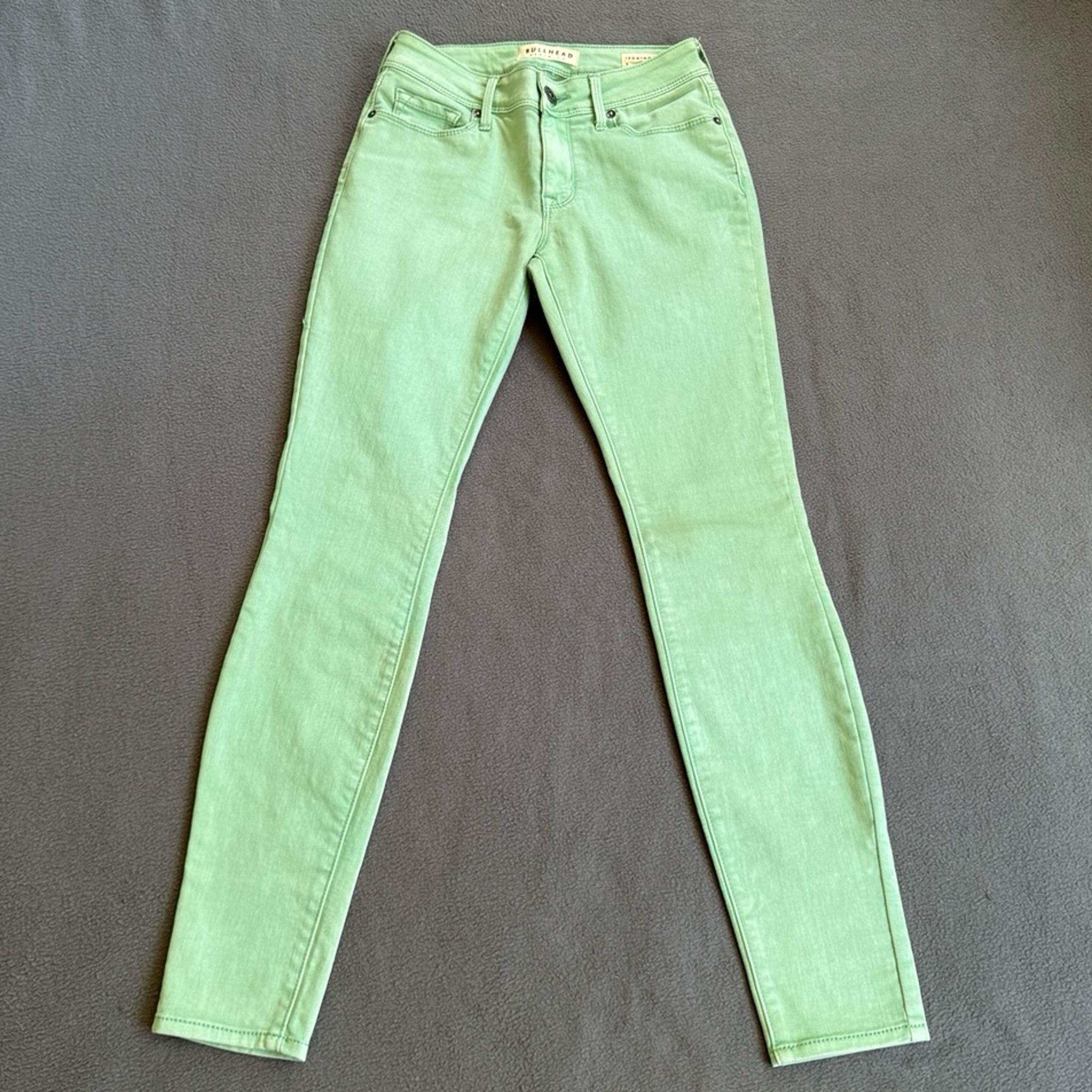 Women’s Bullhead Denim Co. Mint Green Skinny Jegging Pants: Size 3