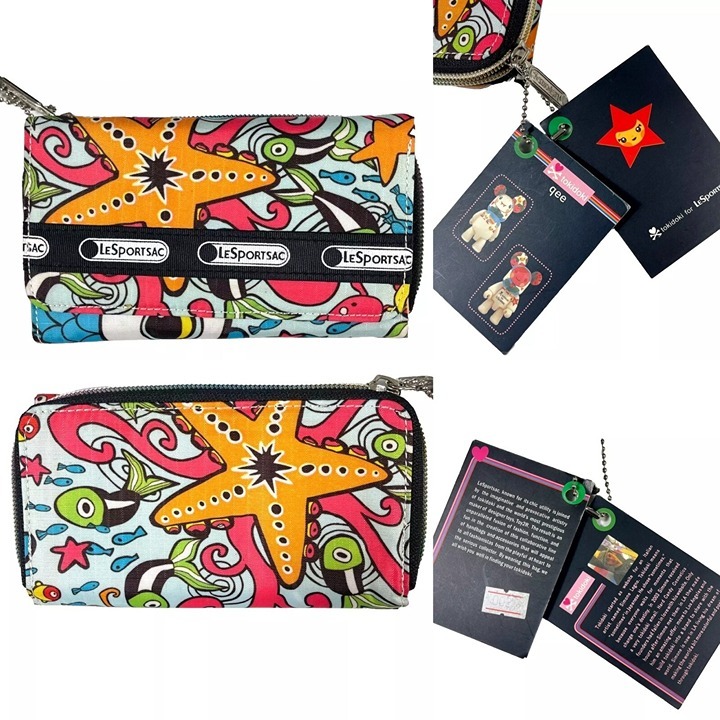 LeSportSac Tokidoki Toy2R Qee Starfish Sea Wallet Multi Compartment Simone Legno