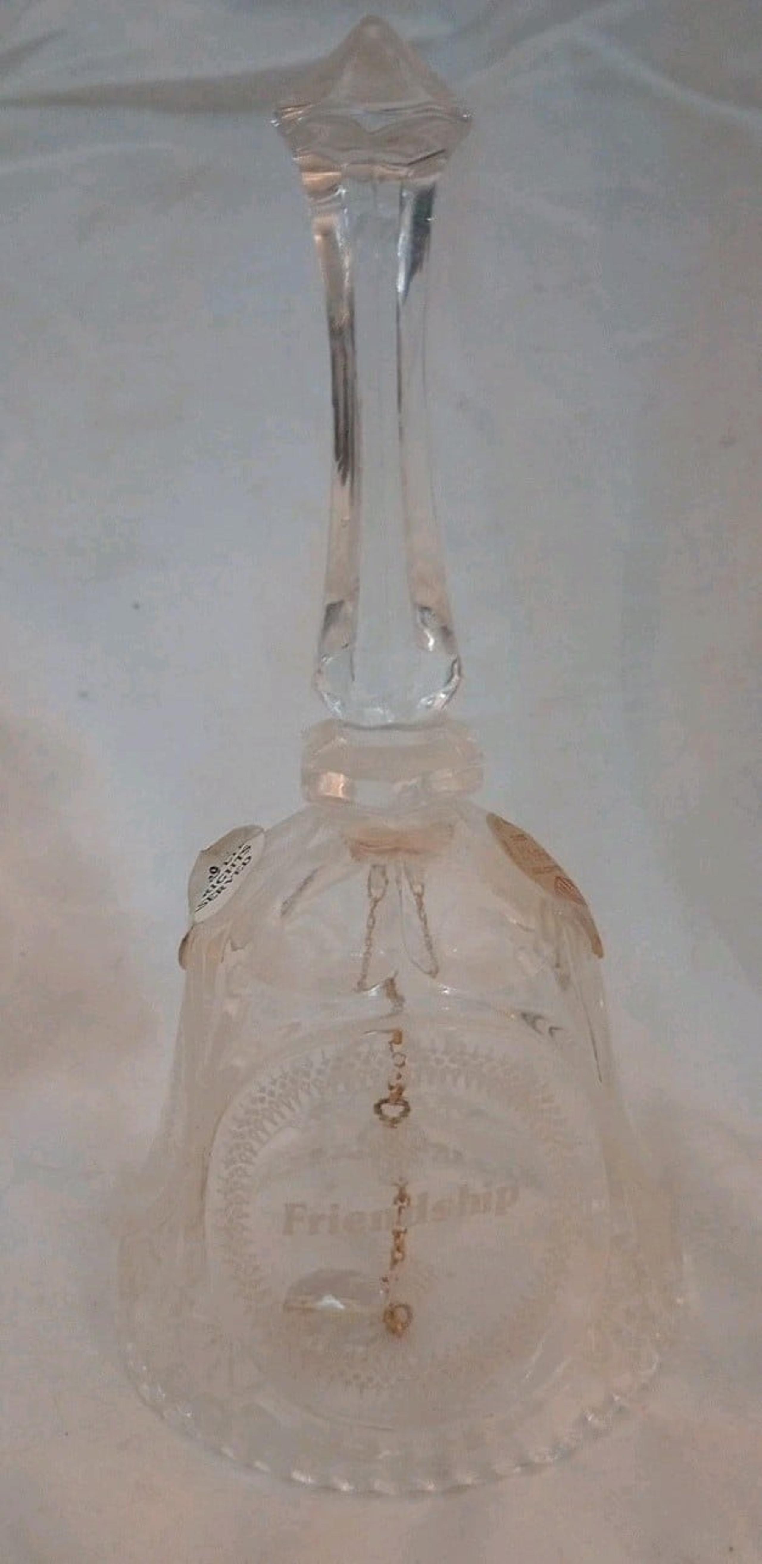 Vintage Artmark 6" Friendship Bell ~ lead crystal ~ 1989