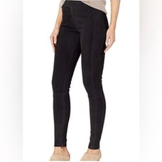 NWT FRYE Lamb Leather Suede Pants Leggings Skinny Jet Black XS