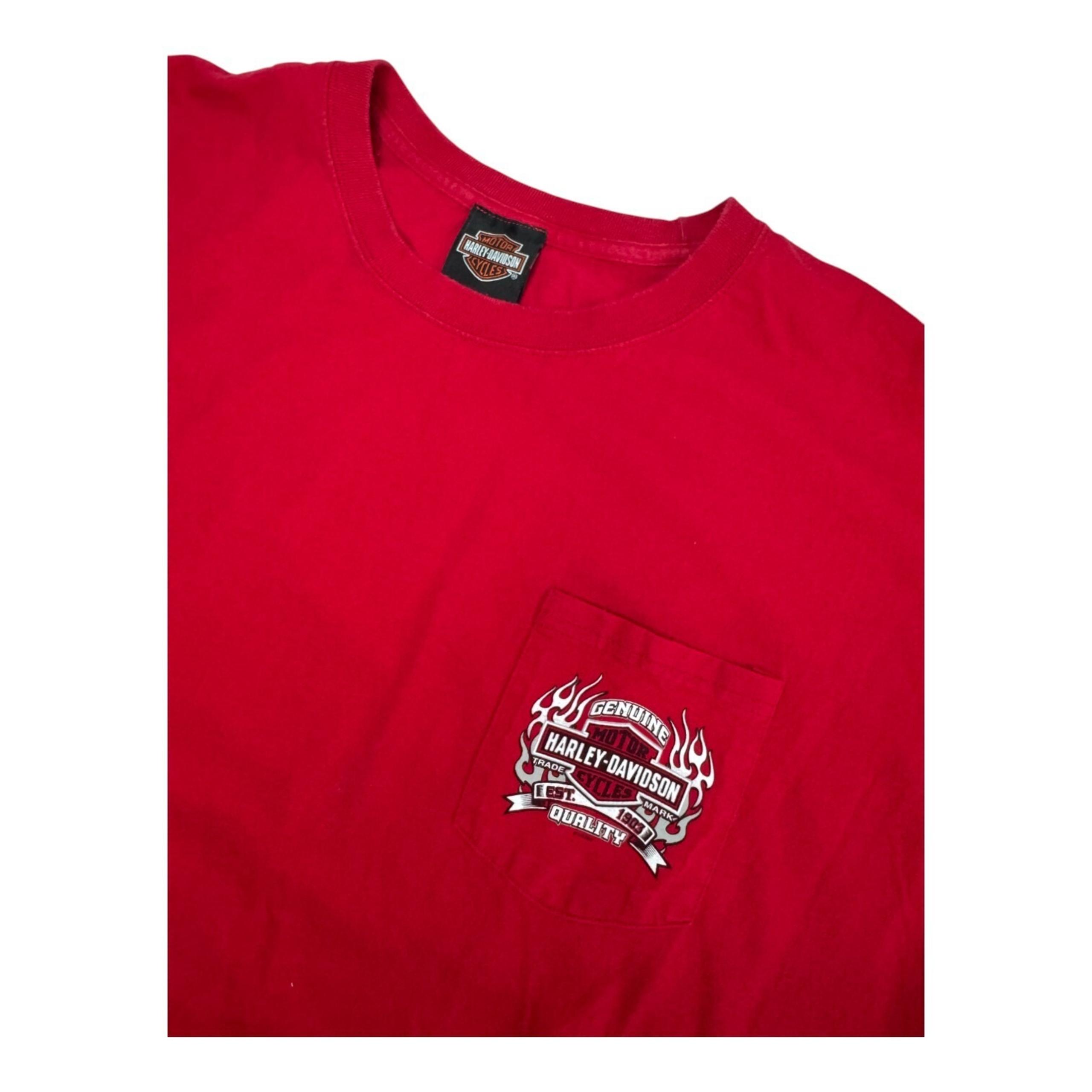 Harley Davidson T-Shirt Men's 2XL Red Motorcycle Scottsdale Arizona Nature 2012
