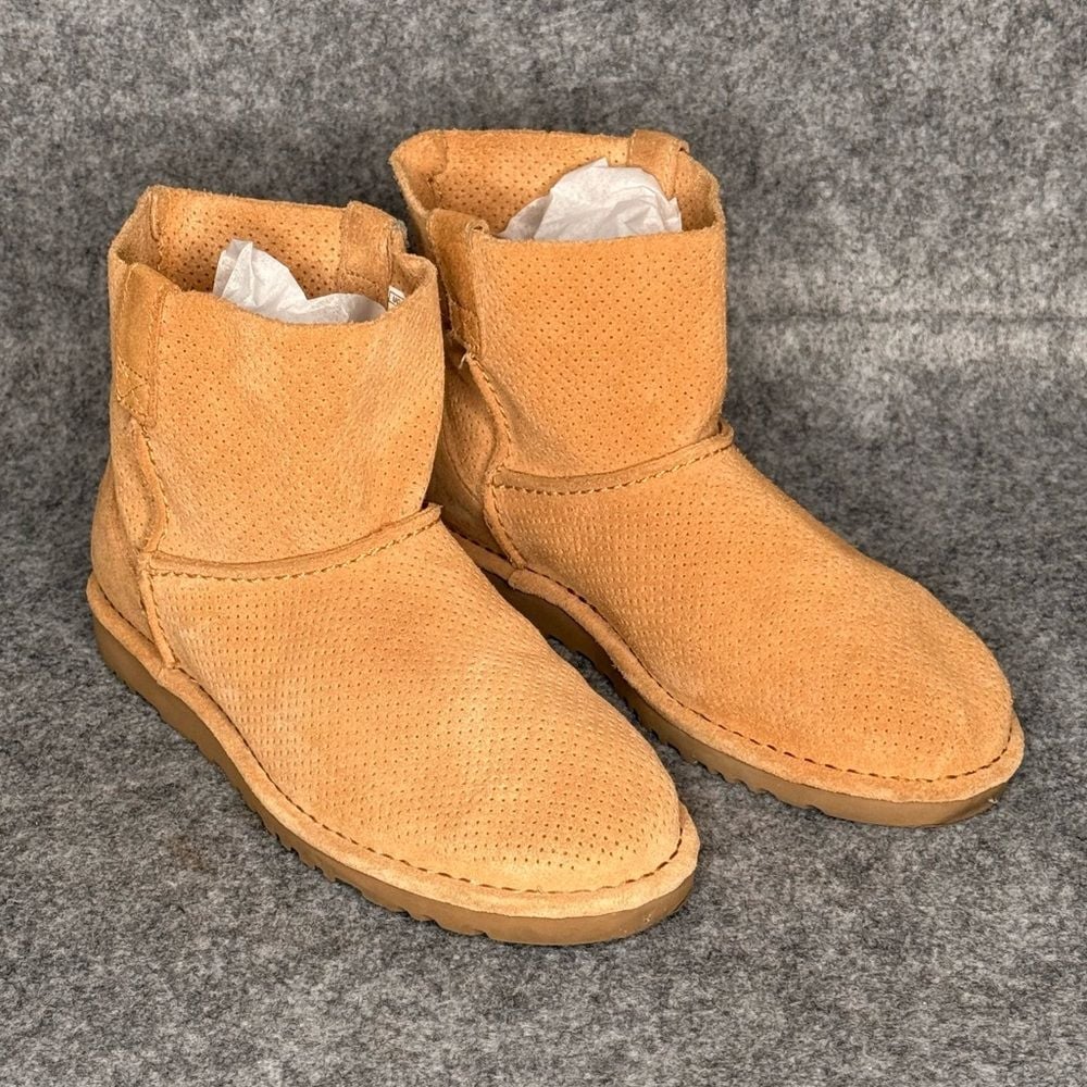 UGG Classic Unlined Mini Perforated Suede Boots- Sz 9