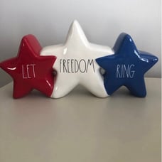 Rae Dunn Let Freedom Ring Decor