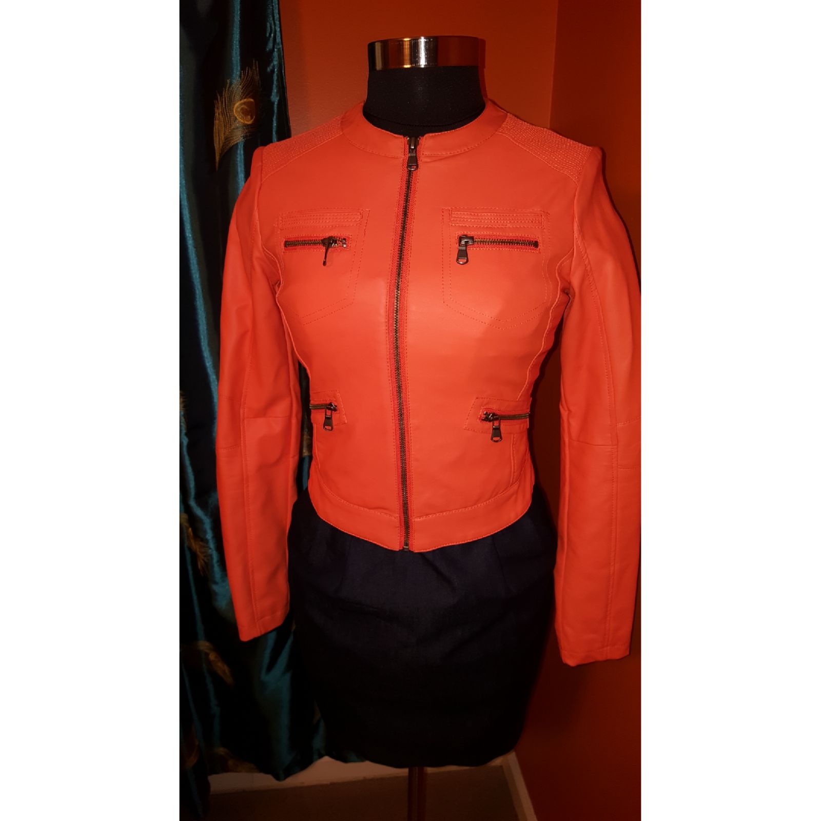 Faux leather jacket