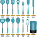 Silicone Cooking Utensil Set Fungun Non-stick Kitchen Utensil 24 Pcs Cooking