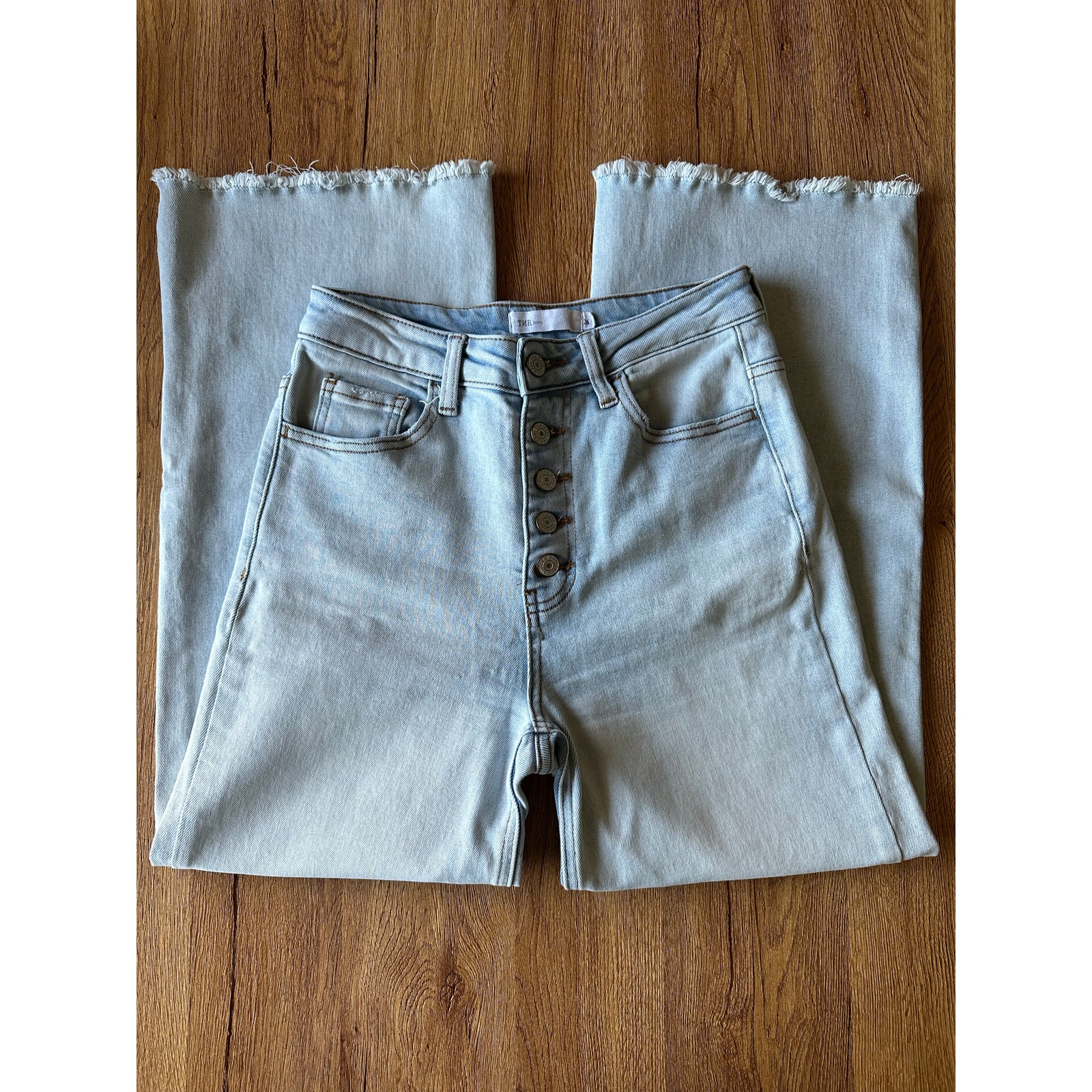 TNR Jeans Light Blue High Waisted Wide Leg Jeans Size 26