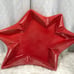 Mid Century Red Atomic Star Ashtray Handmade